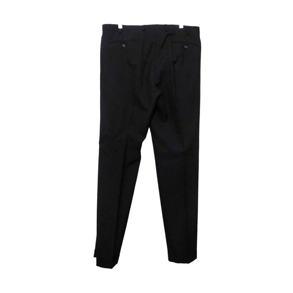 Ralph Lauren Slacks Mens Size 36x32 Black Pleated Cuffed Business Dress Pant - Picture 4 of 7